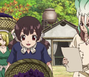 ishigami villagers harvesting grapes
